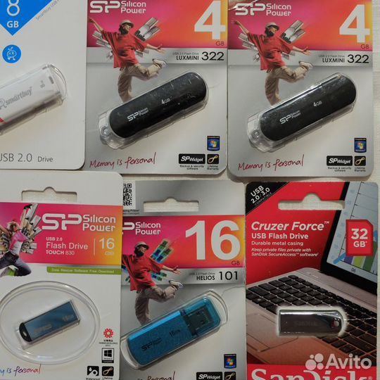 Флешки (флэшки) USB, новые, 4 – 32Гб