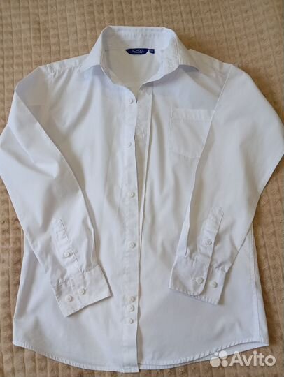 Рубашка для мальчика белая р.152