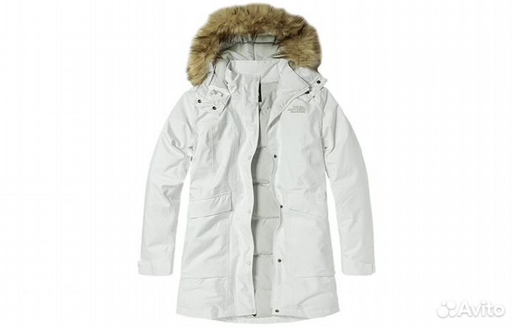 THE north face Down Jacket Women's White (46 (M)