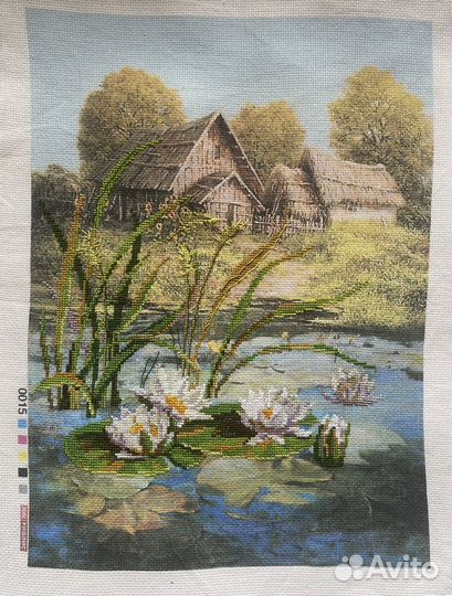 Готовая вышивка крестом ручная работа