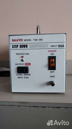 Понижающий трансформатор Sanyo TSD-06Е, 660VA