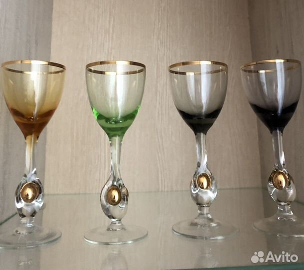 Рюмки Bohеmiа с золотым шариком