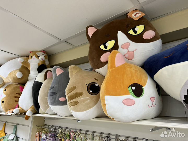 Мягкая игрушка Стич, кот-батон и другие