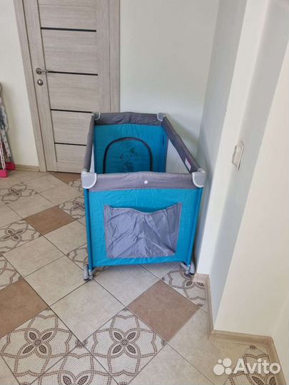Переносная складная кровать-манеж babyton
