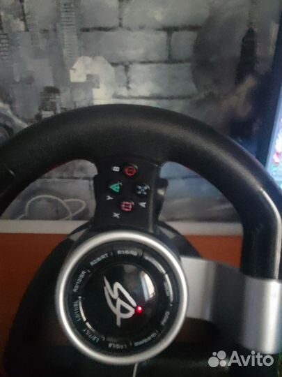 Игровой руль с педалями для пк