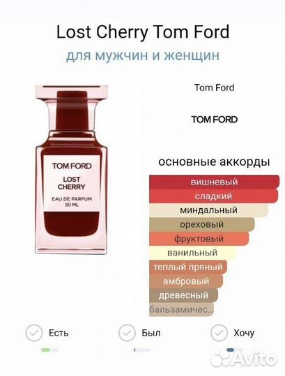 Tom Ford lost cherry оригинал распив