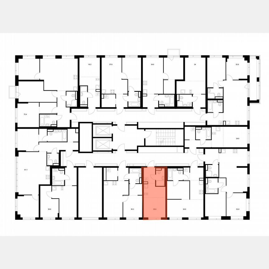 Квартира-студия, 20,6 м², 8/16 эт.