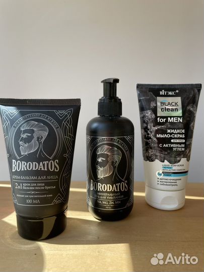Гель и крем для лица, жидкое мыло для мужчин