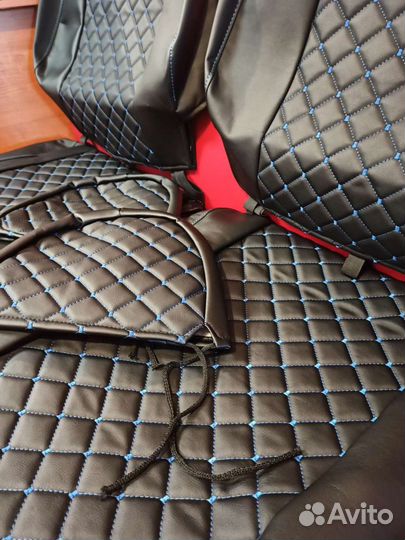 Чехлы 2112,Приора х/б кожа