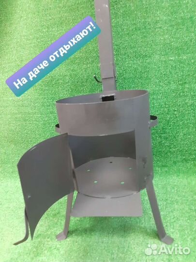 Печь с дымоходом для 4-6 л. казана