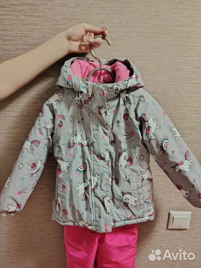 Зимний костюм для девочки размер 98