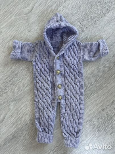 Вязанный комбинезон 62-68