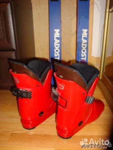 Горные лыжи комплект крепления и ботинки