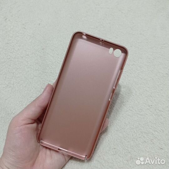 Розовый чехол и крышка дерево на xiaomi mi5s