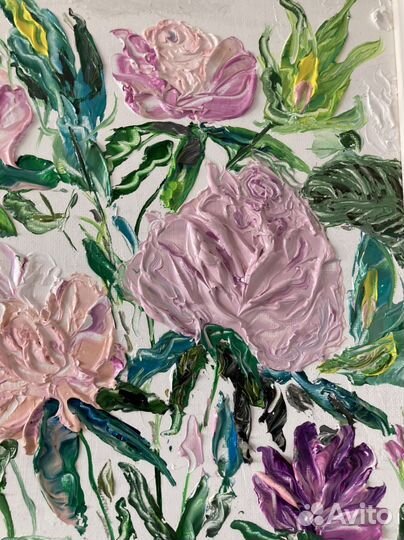 Картина маслом на холсте 30 на 40 «Нежное утро»