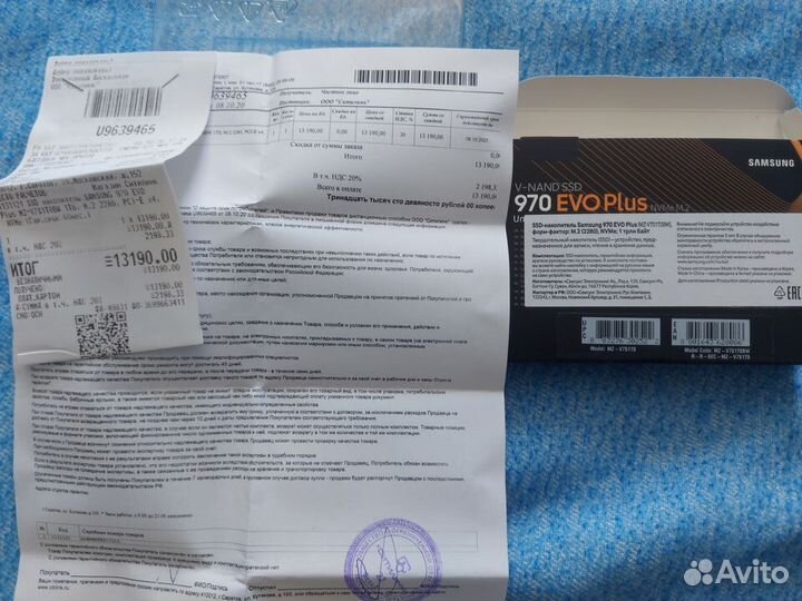 SSD Samsung 970 evo 500Gb (Гарантия 3г)