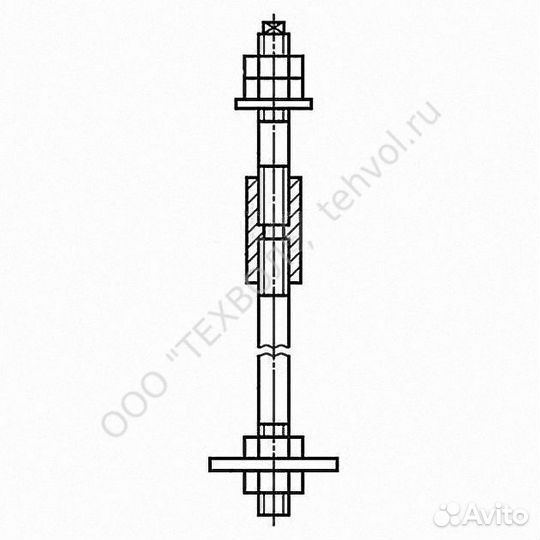 М48x1900 Болт фундаментный тип 3.1 составной
