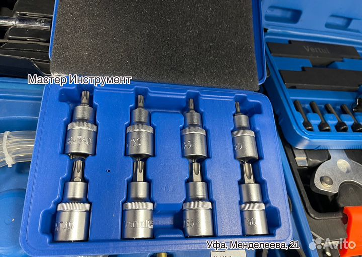 Набор головок 1/2 со вставкой spline 55 мм. 6 пр