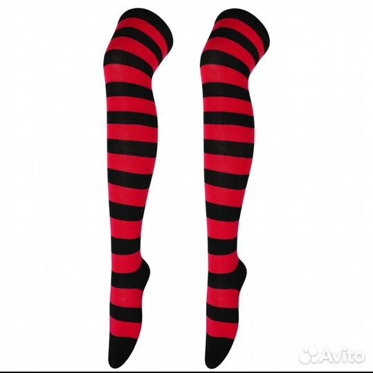 Полосатые гетры/ботфорты/гольфы/чулки