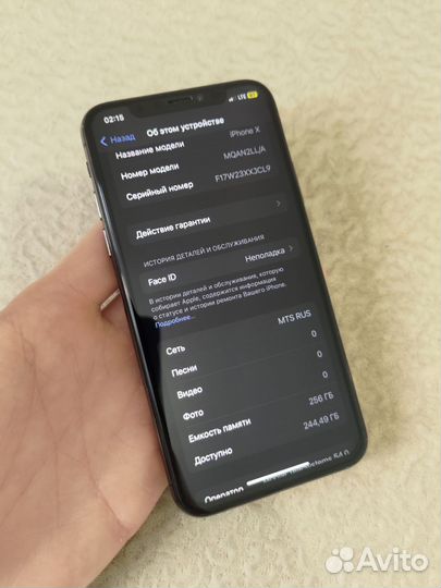 iPhone X, 256 ГБ