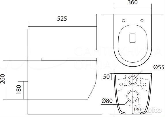 Унитаз новый