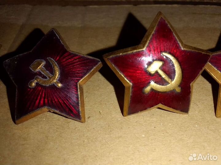 Коллекция звездочек кокард на головные уборы Ркка