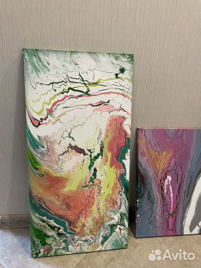 Акриловые картины. Флюид Арт