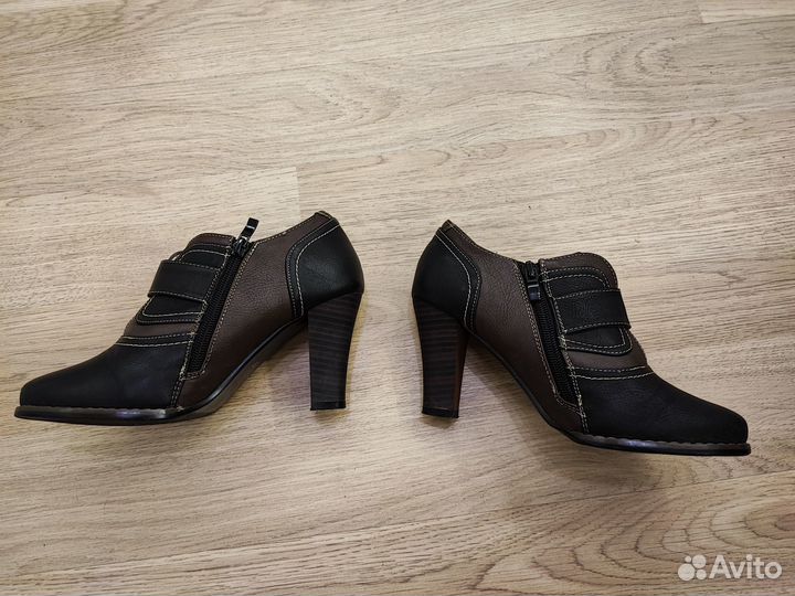 Туфли полуботинки кожаные