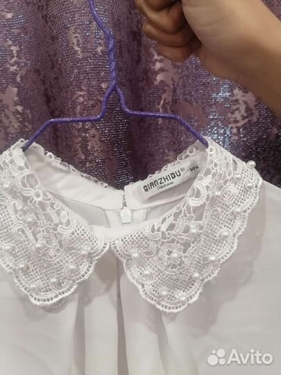 Блузка белая школьная 146