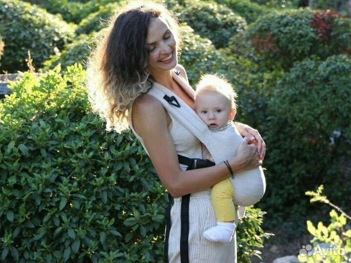 Эргорюкзак Sling me из льна