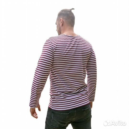 29995 Тельняшка кулирка, хлопок, краповая (Титан-Р