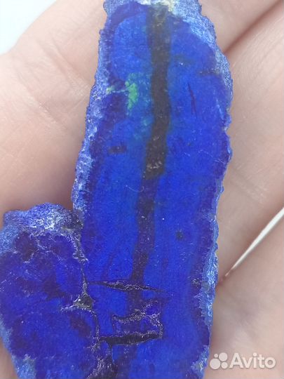 Азурит кабашон кулон