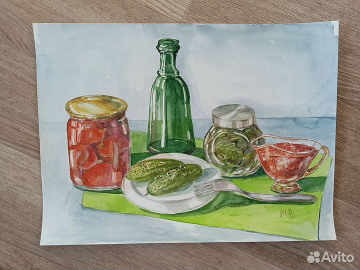 Этюд акварелью