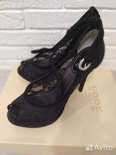 Туфли Gode 36 р. кружевные с натуральной замшей