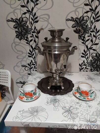 Самовар электрический СССР латунь 60год