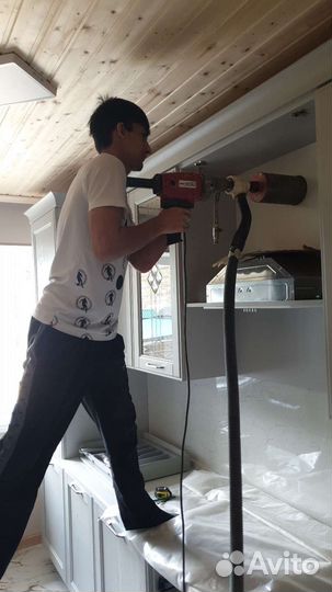 Алмазное сверление,резка стен,штробление,ломка