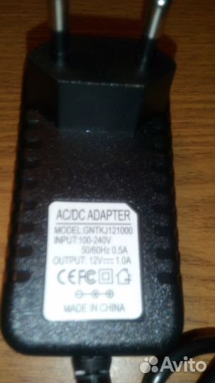 Адаптер питания 12V 1.0 A