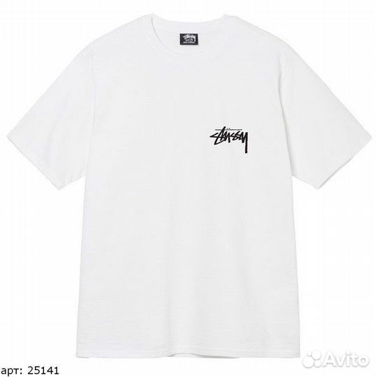 Футболка stussy violet flower Белая