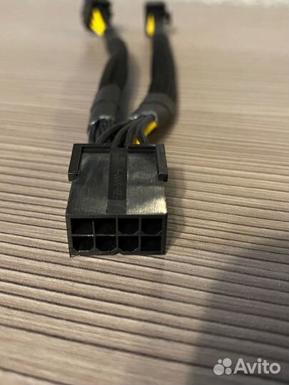 Переходник 8 pin на 2x8 (6+2) pin в оплетке