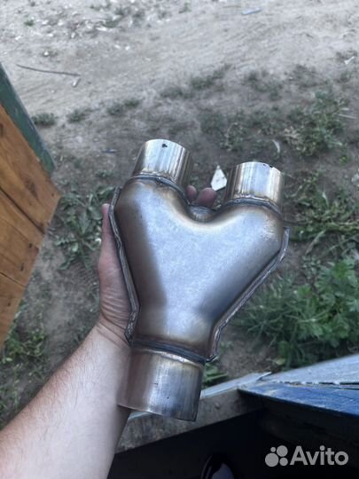 Тройник на выхлоп из нержавейки