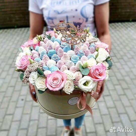 Клубника в шоколаде, Шкатулка с цветами