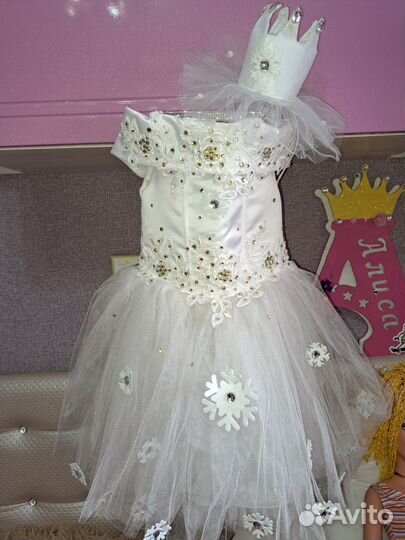 Платье снежинка