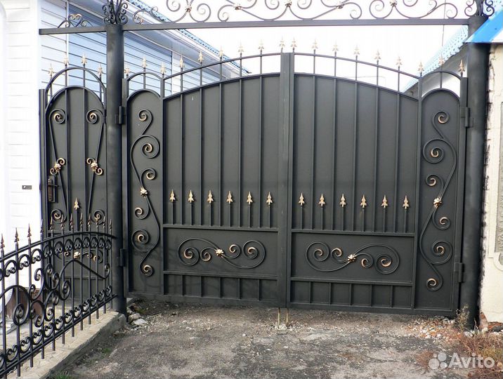 Кованные распашные ворота от производителя