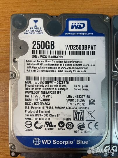 Western Digital 2.5 250gb