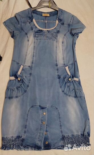 Платье деним лето 48 разм