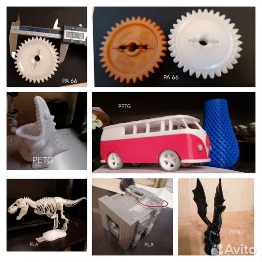 3d печать на 3д принтере. Печать нейлоном, petg