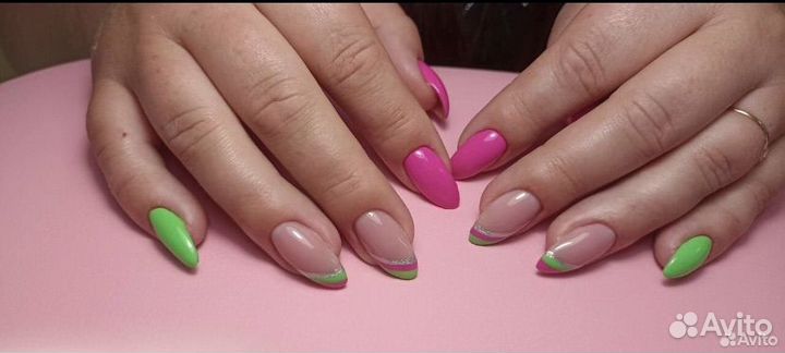 Маникюр наращивание ногтей