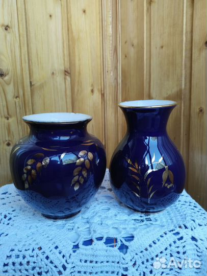 Вазы Колоски и Колокольчики (старая Гжель)