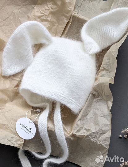 Пуховая шапка (ручная работа)