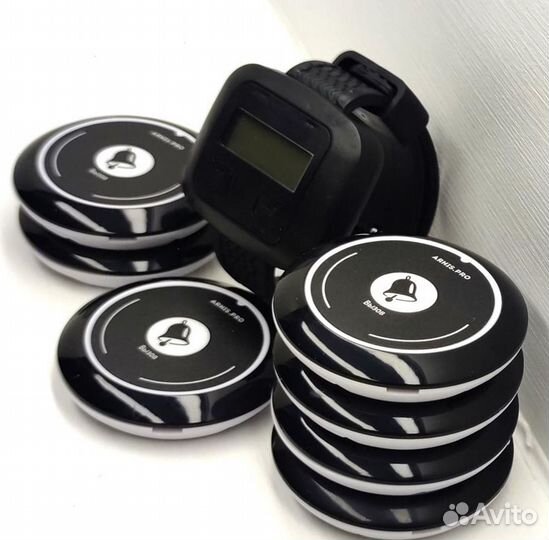 Кнопка вызова официанта в комплекте с часами